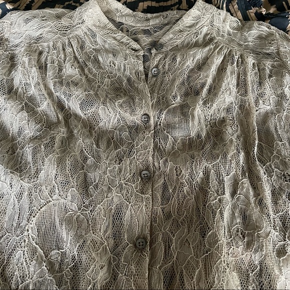 RAQUEL ALLEGRA Lace Button Down $325 1 - Picture 5 of 9